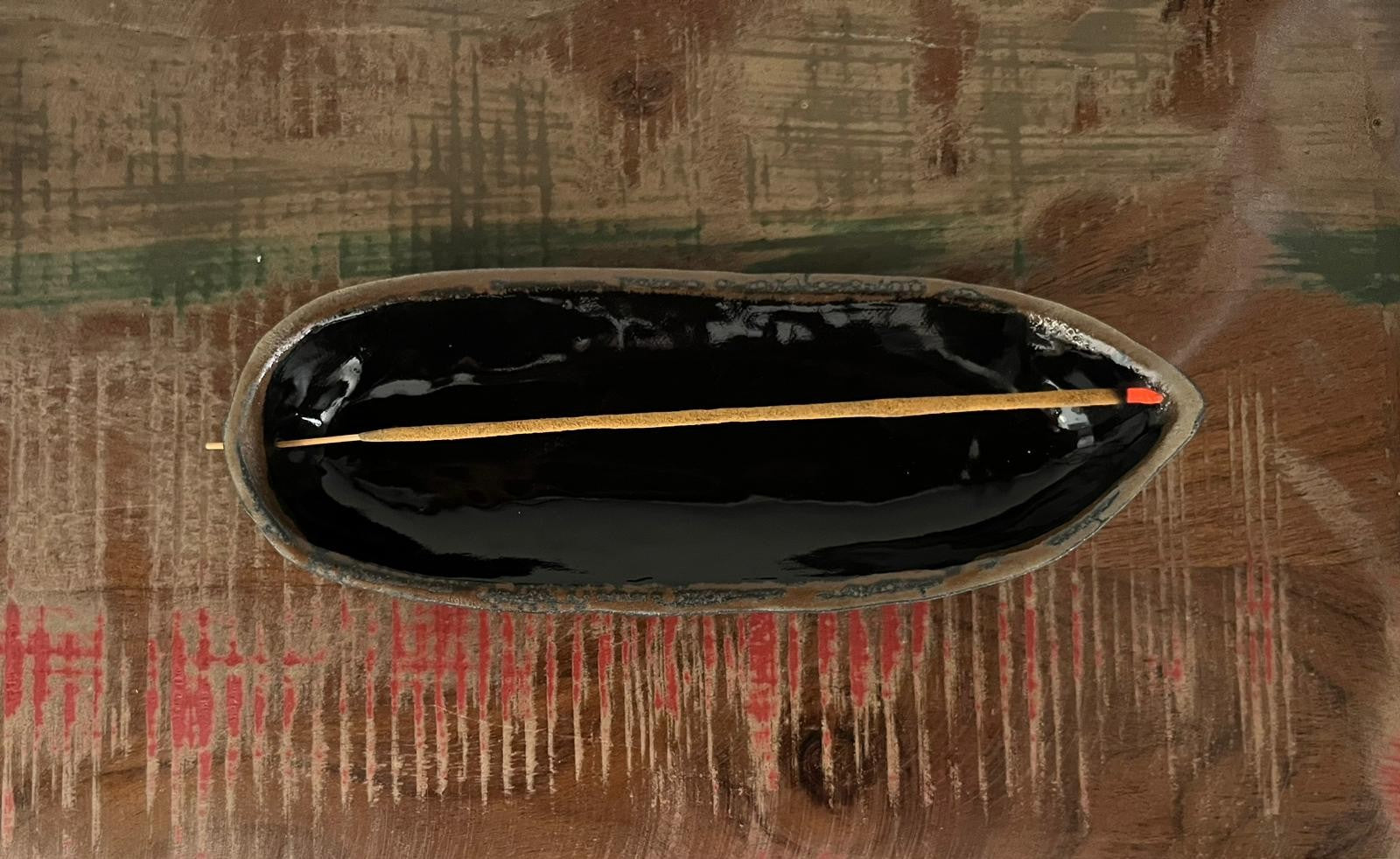 Night Incense - Zwart handgemaakt keramisch wierookbootje door GailAstra